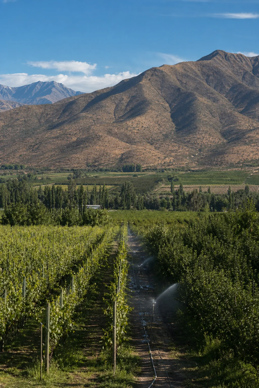 Paisagem agrícola do Chile
